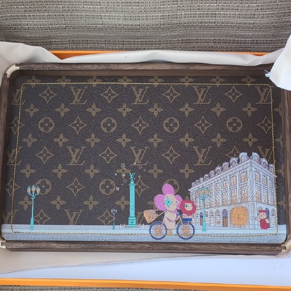 Designer Brown and Gold Serving Tray